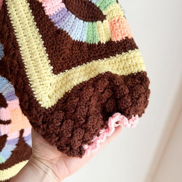 Handmade Multicolor Knit Cardigan - Picture 6 of 7